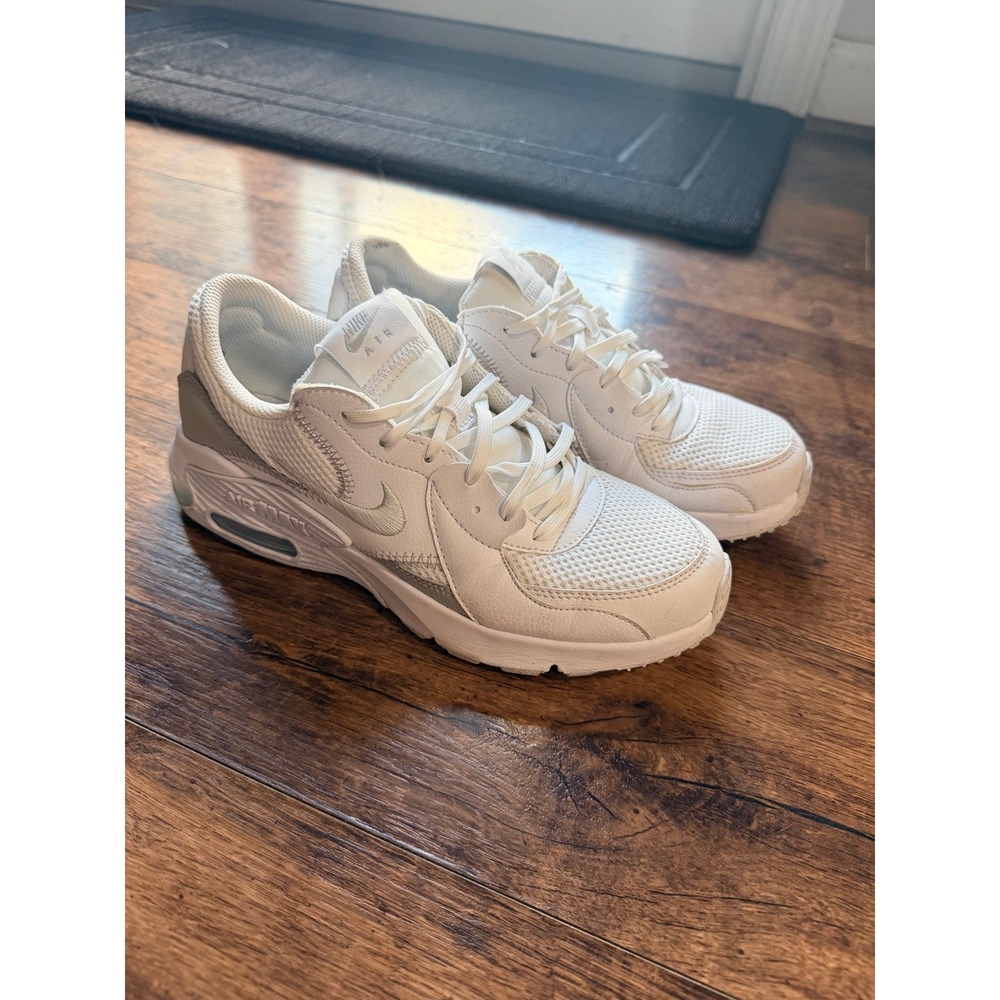 Nike Air Max Excee Womens White Metallic Silver Sneakers CD5432-121 Size 7.5
